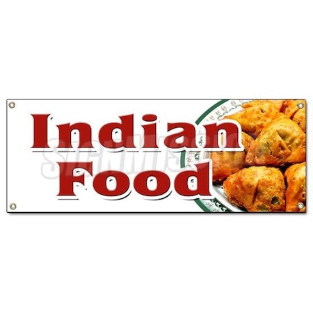 INDIAN FOOD BANNER SIGN Curries Curry Tandoori Naan Cuisine Lassi Vegan